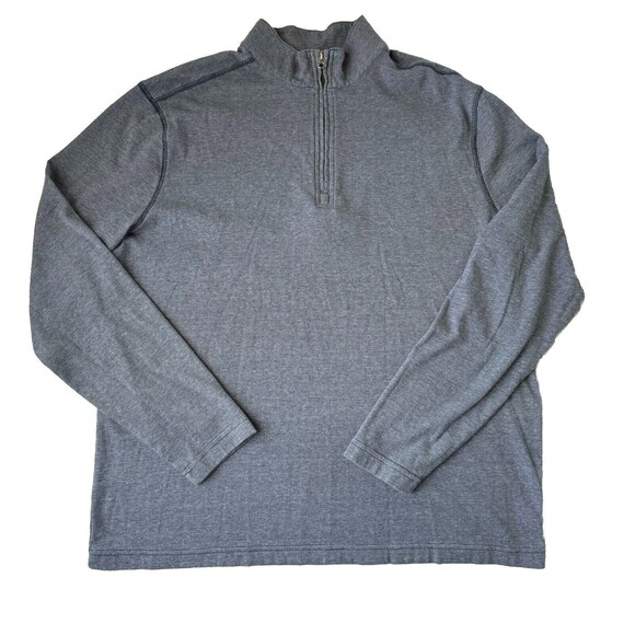 Ocean + Coast 1/4 Zip Long Sleeve Pullover Mens Heather Blue Soft Size XL - Picture 1 of 12
